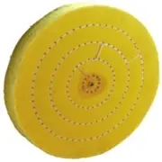 5" TREATED POLISHING YELLOW BUFF WHEEL FOR JEWELERS BENCH GRINDER LATHE