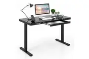 Giantex Height Adjustable Desk Electric Standing Desk w/Drawer Sit Stand Desk Black