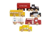 Le Toy Van New York Car Set Premium Wooden Toys for Kids Ages 3 Years Up