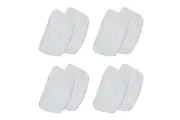 4x 2pc CleanUp i-Vac Steamy Wonder Mop Pads for Efficient Floor Cleaning White