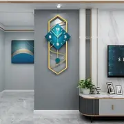 Modern Wall Clock with Pendulum Non Ticking Silent Wall Clocks for Living Room Decor Large Wooden Dial Pendulum Wall Clock 3070 CM