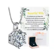 Trinckle Gifts for Wife Mossanite Necklace as Valentines Day Gifts for Wife W...