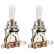 Guitar Toggle Switch 3-Way Pickup Selector With White Switch Tip 2pcs