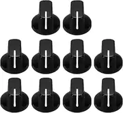 uxcell 10pcs Black Guitar Effect Pedal Knob, 9/16" Plastic Insert Electric Guitar Knobs for Amplifier Guitar Bass Volume Control