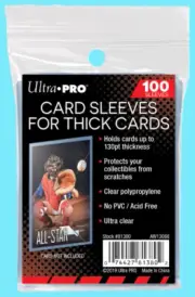 100 ULTRA PRO THICK 130pt Soft CARD SLEEVES NEW Pack Jersey Relic Patch 81380