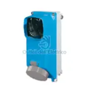 Palazzoli Socket Interlocked with Base Fuse Holder 2P+T 16A 12H IP67 Aluminium