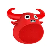 Fitsmart Bluetooth Animal Face Speaker Portable Wireless Stereo Sound Red