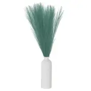 30PCS Faux Pampas Grass Decor, 24"/61cm Artificial Fluffy Grass Stems, Cyan