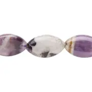 Bead, banded amethyst (natural), 19x12mm oval, B grade, Mohs hardness 7.