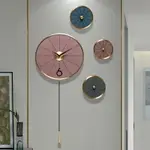 北歐現代極簡掛鐘客廳鐘表簡約輕奢現代裝飾品家用時鐘創意壁掛表