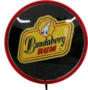 Bundy Bundaberg Rum Bar Lighting Wall Sign Light Button Red