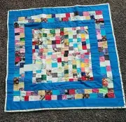 Handmade Finished Patchwork Quilt Top - Potato Chip 32" x 32"