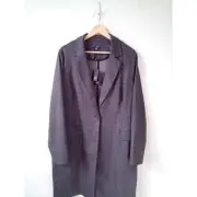 ADRIANNA PAPELL Ponte Knit Jacquard Plaid Black Gray Size XL Jacket Coat NWT