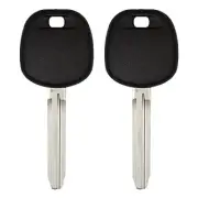 (2 Pack) Keyless2Go Uncut TOY44D-PT Transponder Ignition Keys for Toyota