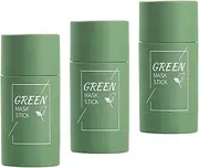 LEDON Green Tea Cleansing Mask Facial Stick Oil Acne Control Blackhead Deep Clean for Men Women (3x)