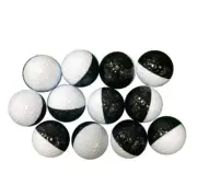 2pcs 45g White Black Golf Sports Training Practice Synthetic Rubber Elastic Ball