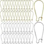 120pcs Earring Hooks Stainless Steel Kidney Ear Wires Interchangeable Dangle Earwire Hooks Gold Silver Mixed Sizes Earring Findings Parts for DIY Jewelry Making，for DIY Jewelry Making