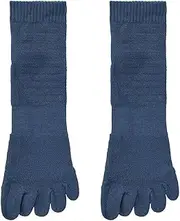 Phiten Sports Socks, 5 Toe Type, Ankle Length, 2 Pair Set, Unisex, Arch Support, Mesh Construction for Breathability, Shock Absorbing Design, 3 Sizes and 3 Colors, Running, Marathon, Volleyball