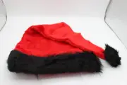 OLLULL RED DELUXE ADULT SANTA HAT RED AND BLACK C2611