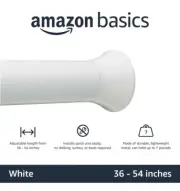 Amazon Basics - Shower Curtain Tension Rod- 36"-54" White