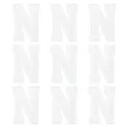 Embroidered Letter Patches 2" Alphabet N Iron on Patch (White, Pack of 9)