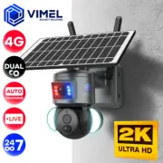 4G Solar Security Camera 360 View Dual Wireless 2K Human Auto Tracking Outdoor