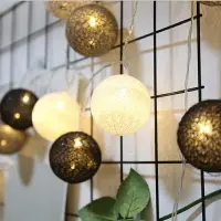 在飛比找樂天市場購物網優惠-WallFree窩自在★3米棉球燈 聖誕燈 裝飾燈(棉球燈 