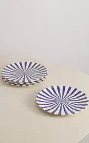 [Maison Madison] Mafalda Set-Of-Four Hand-Painted Ceramic Dinner Plates