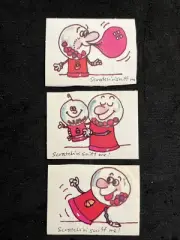 Vintage 80’s Spindex Scratch & Sniff BUBBLE GUM Stickers