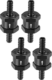 X AUTOHAUX Fuel Check Valve One Way/Inner Non Return One Way Check Valve for Car Fuel Petrol Gasoline Diesel/Durable 0.31" 8mm OD / 4 Pcs Black
