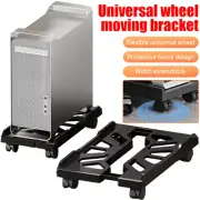 CPU Stand Mobile Desktop Tower Computer Floor Stand Rolling Caster Wheels Black