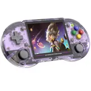 ANBERNIC RG353PS Game Console, 64GB TF Card, 16GB Linux, 1GB LPDDR4, HDMI Output - Transparent Purple