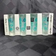 Circleware Design 2.5 Oz Shot glasses Made In Italy Set of 4 New In Box