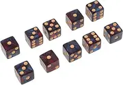 HAWILLOSCH 10pcs Two Color Acrylic Game Dices Six Sided Dice for Gambling and Tabletop Games for Ktv and Party Entertainment
