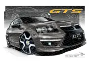 HSV VE II GTS ALTO GREY A2 FRAMED PRINT (V192VB)