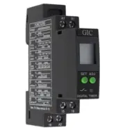 1x V0DDTS GIC DIN Rail Mount Timer Relay, 24-240V AC/DC 1-Contact 0.1s-999h SPDT