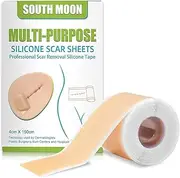 Silicone Scar Sheets Silicone Scar Tape 1.6x60" for Softening & Flattening Scars, C-Section,Keloid Surgery,Painless Removal,Reusable & Washable Scar Repair Stickers,Gel Scar Patch