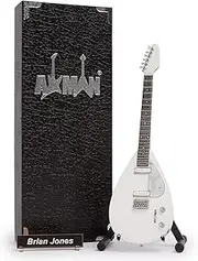 Axman Brian Jones (The Rolling Stones) Miniature Guitar Replica - Music Gifts - Handmade Ornamental 1/4 Scale - Display Box, Name Tag and Miniature Guitar Stand Included