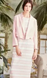 Trelise Cooper Couture Hey Shorty Jacket Blazer Pink Silk Size 14 BNWT