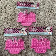 LOL Surprise Popper Fidget Keychain New In Package Large 5” Keychains Set Of 3