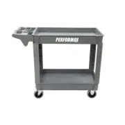 30" x 16" 500 Lb Commercial Service Cart 2 Tier Shelf Light Garage Utility Wagon