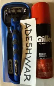 Original Gillette Mach3 Razor Fit Turbo M3 Power Blade Shaver Handle 3 Cartridge