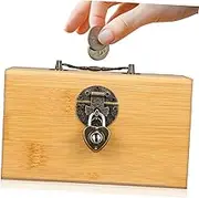 BESPORTBLE Vintage Treasure Chest Storage Box with Lock Piggy Bank Organizer for Home Decoration and Pirate Games Classic Retro Design for