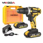 Yikoda 12/16.8/21v Cordless Drill Rechargeable Electric Screwdriver Lithium Batt
