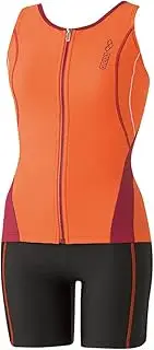 [arena] LAR-4271W Lara Sepa Separates (Spats with Inner Insert) (Insert Fit Pad) Orange D x B Gray x PR Red x Yellow (ORGD)