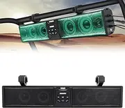TIPHOPE UTV Sound Bar,26 Inch 6 Speaker ATV Soundbar Sync with Music Multicolor RGB Lights Sound Bar Waterproof UTV Soundbar with Back Light Compatible with UTV ATV Golf Cart with 1.75-2.25” Roll Bar