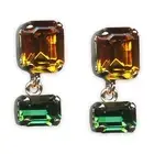 Earrings by Mariana Selene Coll. Sassy Topaz & Emerald Austrian Crystals