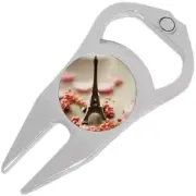 Eiffel Tower Paris Golf Ball Marker Divot Repair Tool Bottle Opener