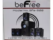 beFree Sound 5.1 Channel Surround Sound Bluetooth Speaker System- Blue