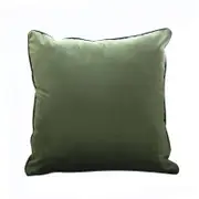 SOGA 45cm Subtle Army Green Foliage Velvet Throw Pillow